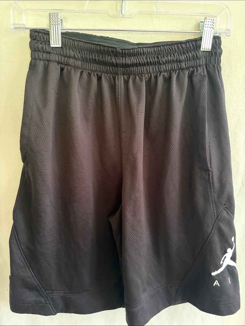 Jordan Black Athletic Mesh Shorts with White Jumpman Logo